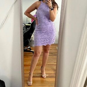 💜Lulu’s Love Poem Lavender Lace Mini Dress💜